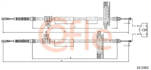 жило за ръчна спирачка COFLE 92.10.5362