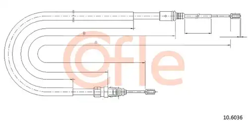 жило за ръчна спирачка COFLE 92.10.6036