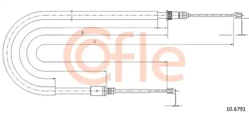 жило за ръчна спирачка COFLE 92.10.6791