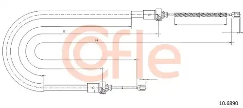 жило за ръчна спирачка COFLE 92.10.6890