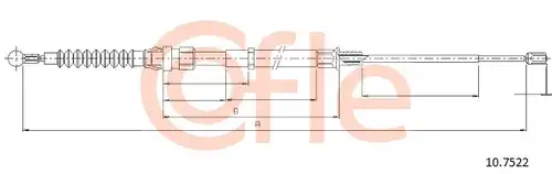 жило за ръчна спирачка COFLE 92.10.7522