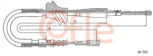 жило за ръчна спирачка COFLE 92.10.753