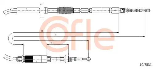 жило за ръчна спирачка COFLE 92.10.7531