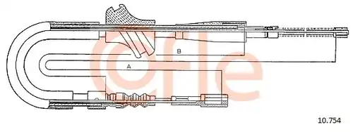 жило за ръчна спирачка COFLE 92.10.754