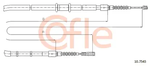 жило за ръчна спирачка COFLE 92.10.7545
