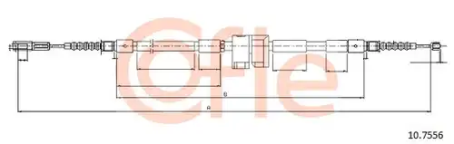 жило за ръчна спирачка COFLE 92.10.7556