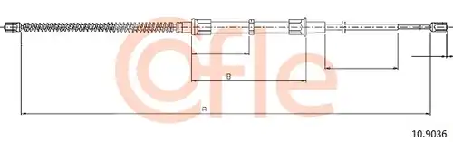 жило за ръчна спирачка COFLE 92.10.9036