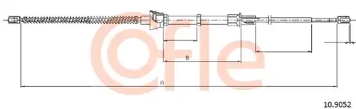 жило за ръчна спирачка COFLE 92.10.9052