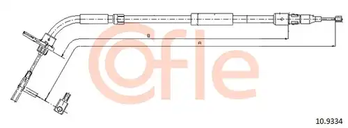 жило за ръчна спирачка COFLE 92.10.9334