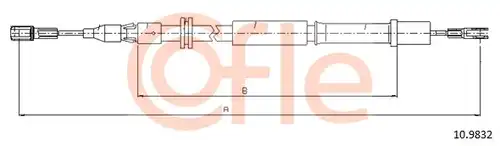 жило за ръчна спирачка COFLE 92.10.9832