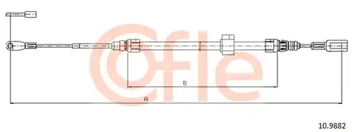 жило за ръчна спирачка COFLE 92.10.9882