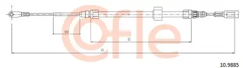 жило за ръчна спирачка COFLE 92.10.9885