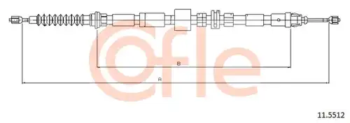 жило за ръчна спирачка COFLE 92.11.5512