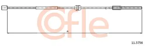 жило за ръчна спирачка COFLE 92.11.5756
