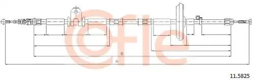 жило за ръчна спирачка COFLE 92.11.5825