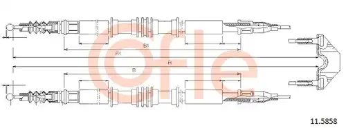 жило за ръчна спирачка COFLE 92.11.5858