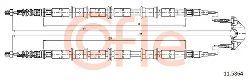 жило за ръчна спирачка COFLE 92.11.5864