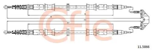 жило за ръчна спирачка COFLE 92.11.5866