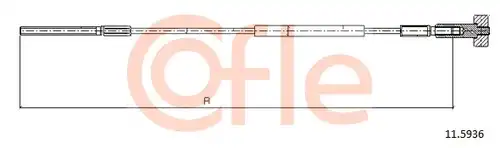 жило за ръчна спирачка COFLE 92.11.5936