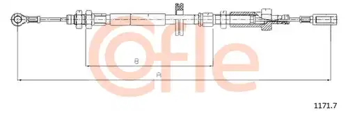 жило за ръчна спирачка COFLE 92.1171.7