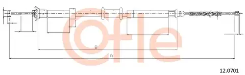 жило за ръчна спирачка COFLE 92.12.0701