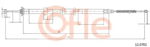 жило за ръчна спирачка COFLE 92.12.0702