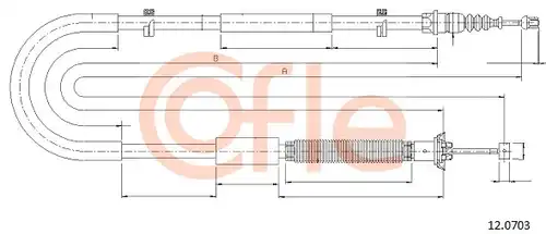 жило за ръчна спирачка COFLE 92.12.0703