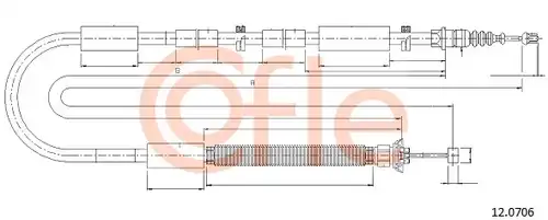 жило за ръчна спирачка COFLE 92.12.0706
