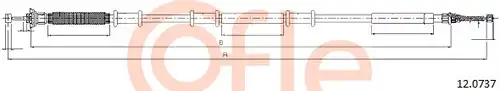 жило за ръчна спирачка COFLE 92.12.0737