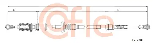 въжен механизъм, ръчна трансмисия COFLE 92.12.7281