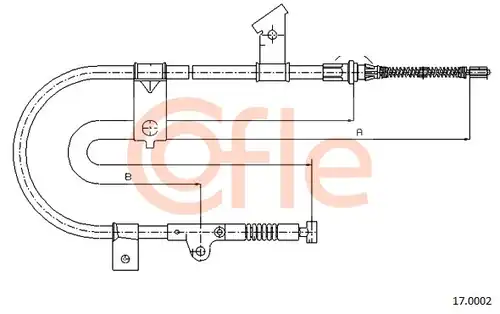 жило за ръчна спирачка COFLE 92.17.0002