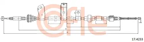 жило за ръчна спирачка COFLE 92.17.4233