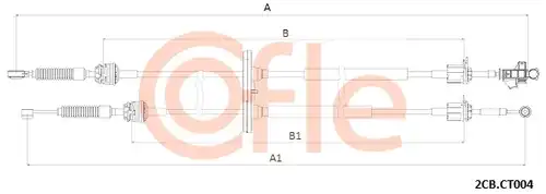 въжен механизъм, ръчна трансмисия COFLE 92.2CB.CT004