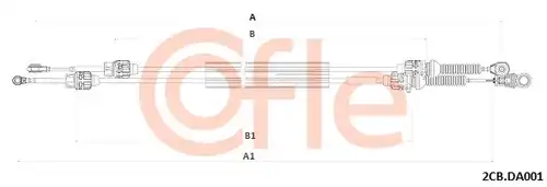 въжен механизъм, ръчна трансмисия COFLE 92.2CB.DA001