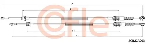 въжен механизъм, ръчна трансмисия COFLE 92.2CB.DA003