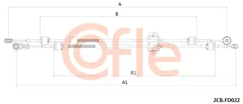 въжен механизъм, ръчна трансмисия COFLE 92.2CB.FD022