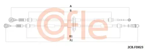 въжен механизъм, ръчна трансмисия COFLE 92.2CB.FD023