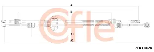 въжен механизъм, ръчна трансмисия COFLE 92.2CB.FD024