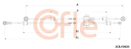 въжен механизъм, ръчна трансмисия COFLE 92.2CB.FD025