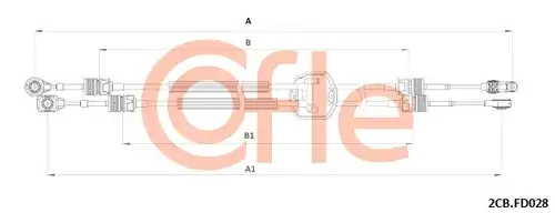 въжен механизъм, ръчна трансмисия COFLE 92.2CB.FD028