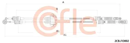 въжен механизъм, ръчна трансмисия COFLE 92.2CB.FO002