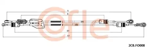 въжен механизъм, ръчна трансмисия COFLE 92.2CB.FO008