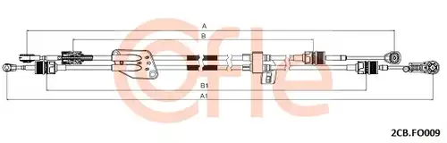 въжен механизъм, ръчна трансмисия COFLE 92.2CB.FO009