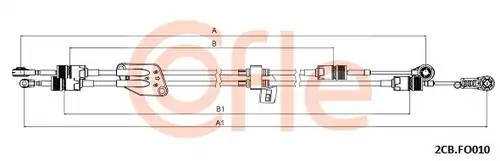 въжен механизъм, ръчна трансмисия COFLE 92.2CB.FO010