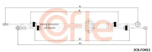 въжен механизъм, ръчна трансмисия COFLE 92.2CB.FO012