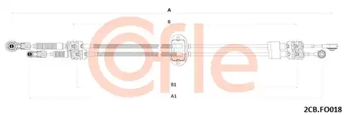 въжен механизъм, ръчна трансмисия COFLE 92.2CB.FO018