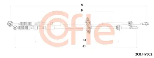 въжен механизъм, ръчна трансмисия COFLE 92.2CB.HY002