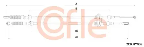 въжен механизъм, ръчна трансмисия COFLE 92.2CB.HY006