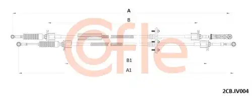 въжен механизъм, ръчна трансмисия COFLE 92.2CB.IV004