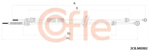 въжен механизъм, ръчна трансмисия COFLE 92.2CB.ME002